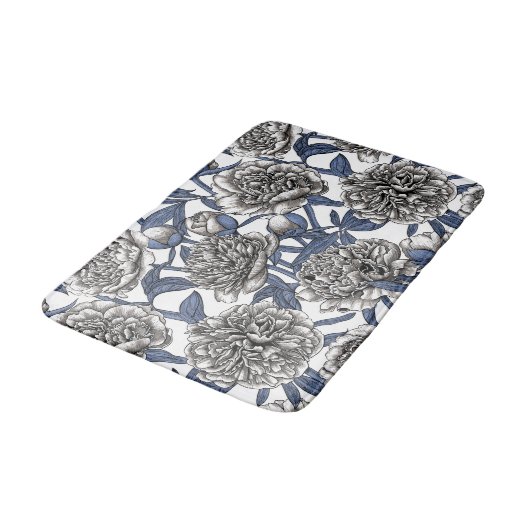 Tapis De Bain Fleurs de cendres blanches (Angle)