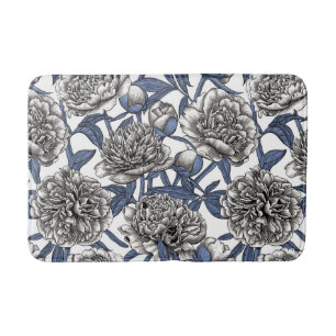 Tapis De Bain Fleurs de cendres blanches