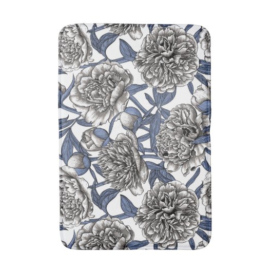 Tapis De Bain Fleurs de cendres blanches (Devant (Vertical))