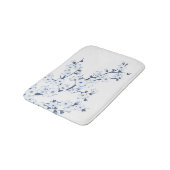 Tapis De Bain Fleurs de cerisier bleu blanc (Angle)