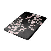 Tapis De Bain Fleurs de cerisier BLUSH rose noir (Angle)
