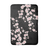 Tapis De Bain Fleurs de cerisier BLUSH rose noir (Devant (Vertical))