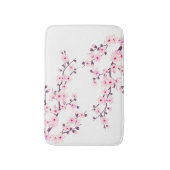 Tapis De Bain Fleurs de cerisier rose blanc Floral (Devant (Vertical))