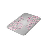 Tapis De Bain Fleurs de cerisier rose gris (Angle)