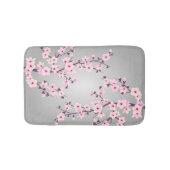 Tapis De Bain Fleurs de cerisier rose gris (Devant)
