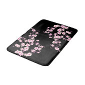 Tapis De Bain Fleurs de cerisier rose noir (Angle)