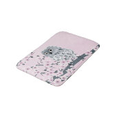 Tapis De Bain Fleurs de cerisiers de choux | Fille rose (Angle)