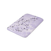Tapis De Bain Fleurs de cerisiers floraux Sakura pourpre (Angle)