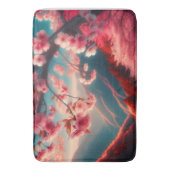 Tapis De Bain Fleurs de cerisiers rouges et roses | (devant Vertical)
