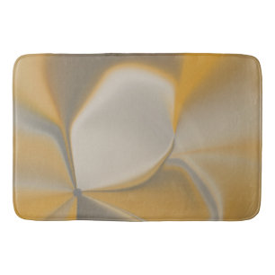 Tapis De Bain Fleurs de coin de pétale élégantes abstraites jaun