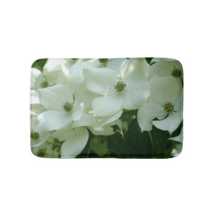 Tapis De Bain Fleurs de Dogwood Blanc