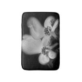 Tapis De Bain Fleurs De Dogwood En Noir Et Blanc (Devant (Vertical))