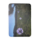 Tapis De Bain Fleurs de Flex Bleu Photo (Devant (Vertical))