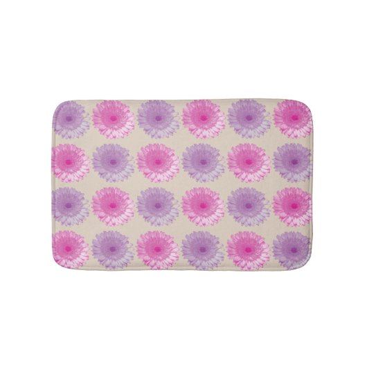 Tapis De Bain Fleurs de germes roses et violettes (Devant)