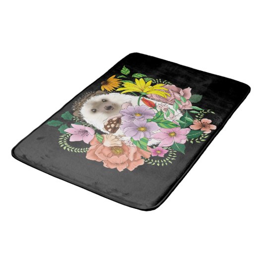 Tapis De Bain Fleurs de hérisson mignonnes (Angle)