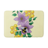 Tapis De Bain Fleurs de lavande de bourdon Jaune (Devant)