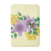 Tapis De Bain Fleurs de lavande de bourdon Jaune (Devant (Vertical))