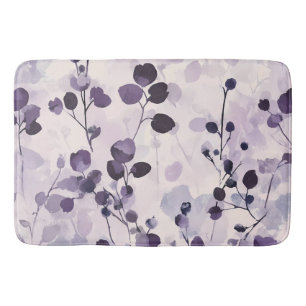 Tapis De Bain Fleurs de lavande eucalyptus aquarelle 