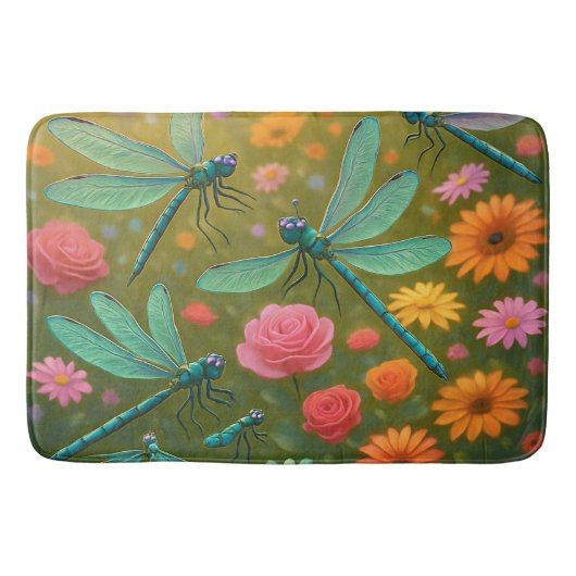Tapis De Bain Fleurs de libellule (Devant)