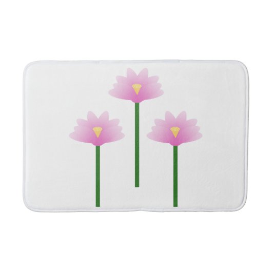 Tapis De Bain Fleurs de Lotus roses (Devant)