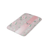 Tapis De Bain Fleurs de monogramme aquarelle chic (Angle)