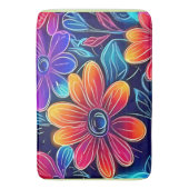 Tapis De Bain Fleurs de néon brillantes (devant Vertical)