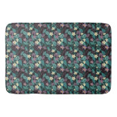 Tapis De Bain Fleurs de Plumeria Emerald Green Feuilles tropicau (Devant)