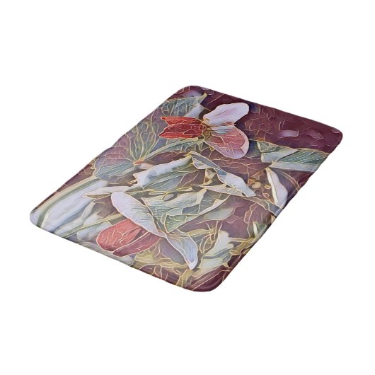TAPIS DE BAIN FLEURS DE POIS DOUCES (Angle)
