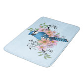 Tapis De Bain Fleurs de printemps bleu Jay (Angle)
