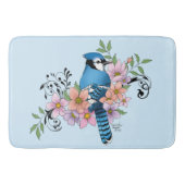 Tapis De Bain Fleurs de printemps bleu Jay (Devant)