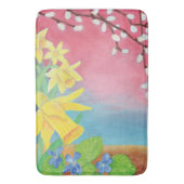 Tapis De Bain Fleurs de printemps, Daffodiques, Salix caprea & V (devant Vertical)