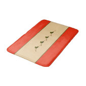Tapis De Bain Fleurs de raisin - Feu de feu - Frappe (Angle)