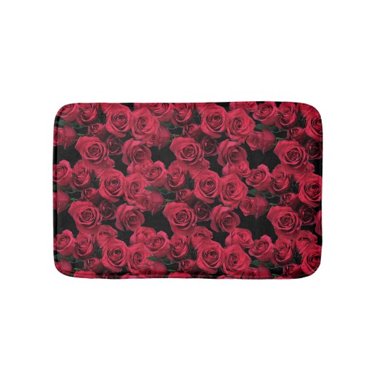 Tapis De Bain Fleurs de roses rouges Bain Mats (Devant)