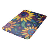 Tapis De Bain Fleurs de soleil (Angle)
