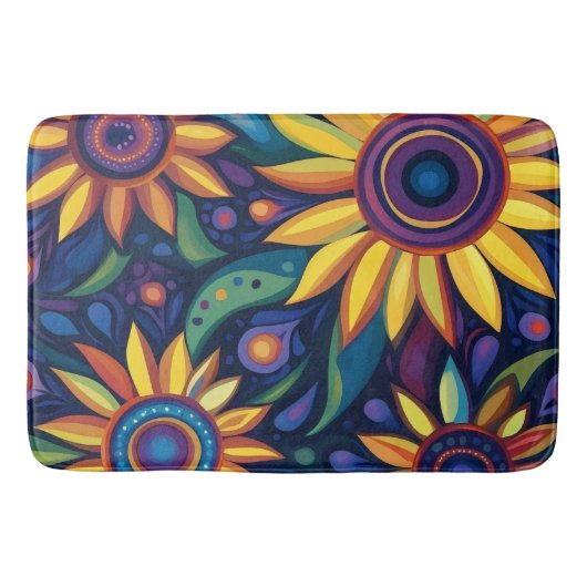 Tapis De Bain Fleurs de soleil (Devant)