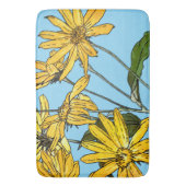 Tapis De Bain Fleurs de soleil Art Nouveau (devant Vertical)