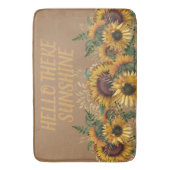 Tapis De Bain Fleurs de soleil Brown jaunes (devant Vertical)