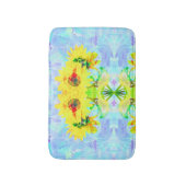 Tapis De Bain Fleurs de soleil lavande (Devant (Vertical))