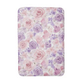Tapis De Bain Fleurs de teint rose violet pour la Saint-Valentin (Devant (Vertical))