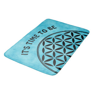 Tapis De Bain FLEURS DE VIE - Symbole de géométrie sacrée plein 