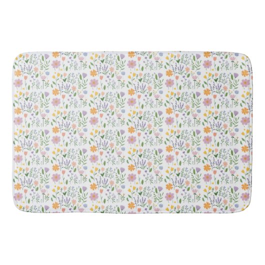 Tapis De Bain Fleurs Décoratives Fantaisistes (Devant)