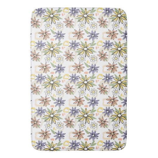 Tapis De Bain Fleurs d'été (devant Vertical)
