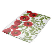 Tapis De Bain Fleurs d'été joyeuses floraison de pavot (Angle)