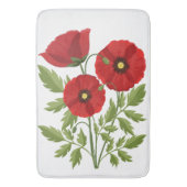 Tapis De Bain Fleurs d'été joyeuses floraison de pavot (devant Vertical)