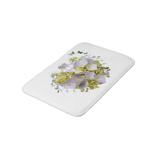 Tapis De Bain Fleurs d'Hydrangea dans Victorian Die Coeur coupé (Angle)