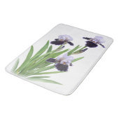 Tapis De Bain Fleurs d'Iris Pourpre Art Botanique (Angle)