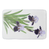 Tapis De Bain Fleurs d'Iris Pourpre Art Botanique (Devant)