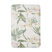 Tapis De Bain Fleurs d'orchidées blanches tropicales (Devant (Vertical))