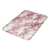 Tapis De Bain Fleurs élégantes de cerisier rose tendre   (Angle)