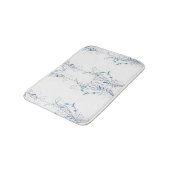 Tapis De Bain Fleurs en Vins Bleu (Angle)